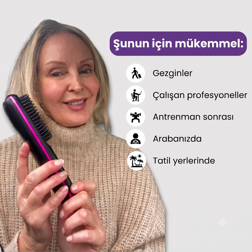 BRUSHLIX Kablosuz Şarjlı Saç Düzleştirici