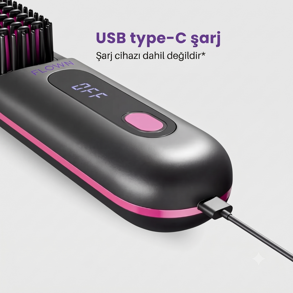 BRUSHLIX Kablosuz Şarjlı Saç Düzleştirici