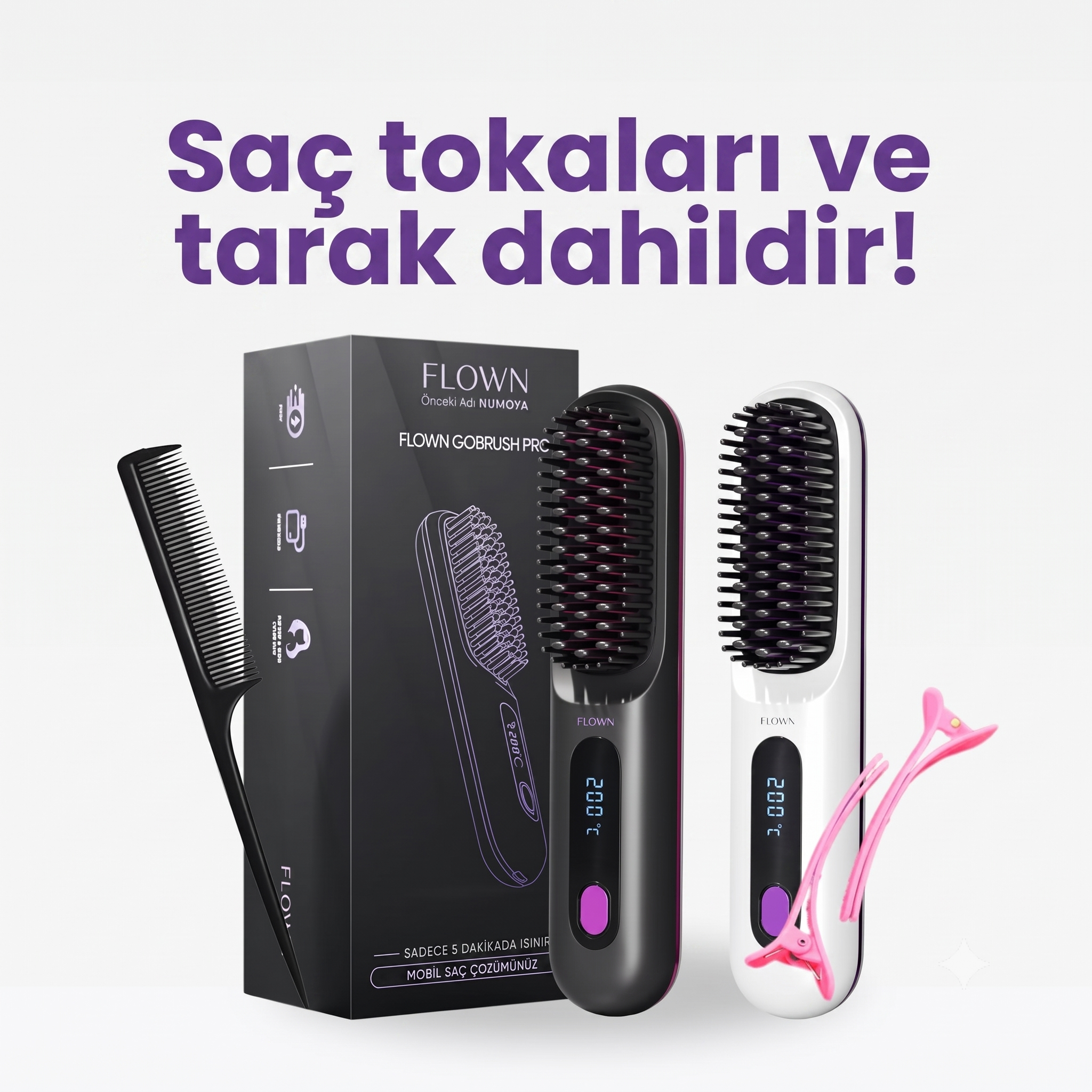 BRUSHLIX Kablosuz Şarjlı Saç Düzleştirici