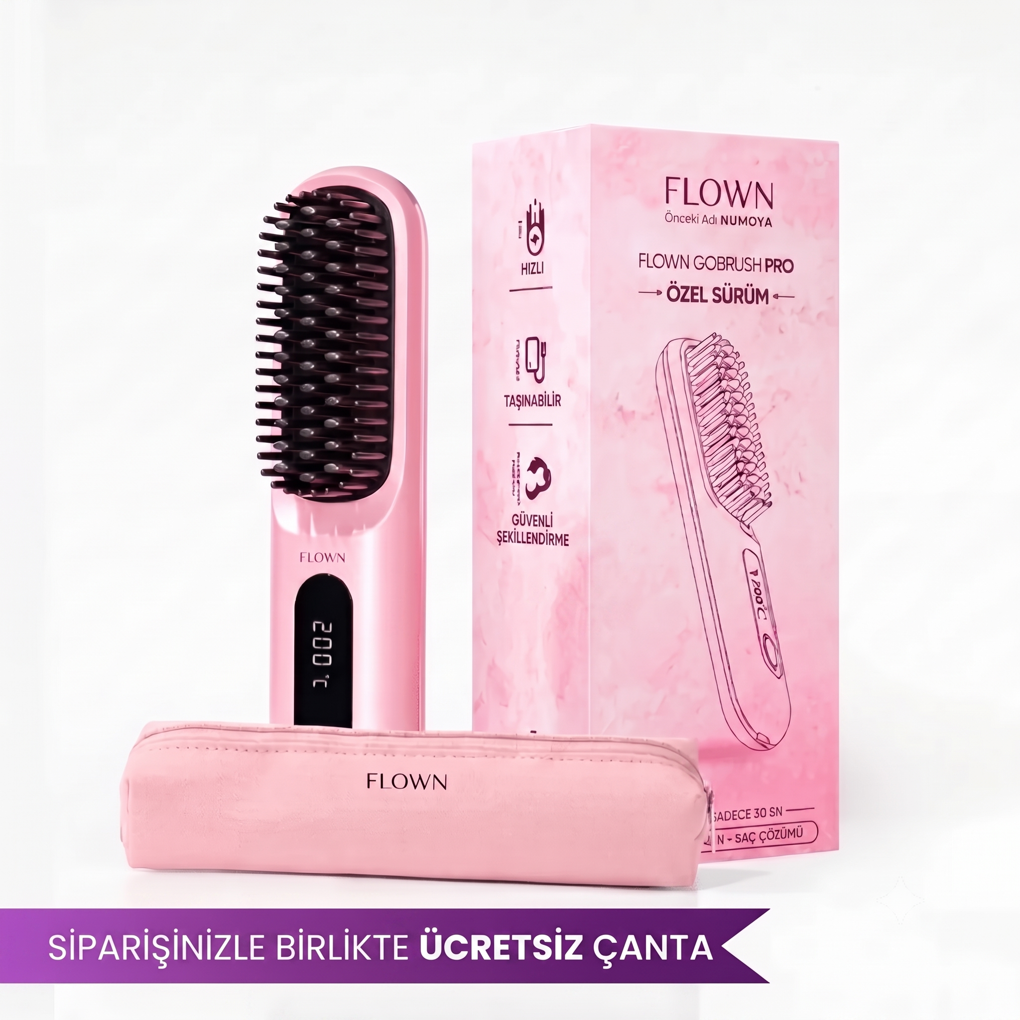 BRUSHLIX Kablosuz Şarjlı Saç Düzleştirici