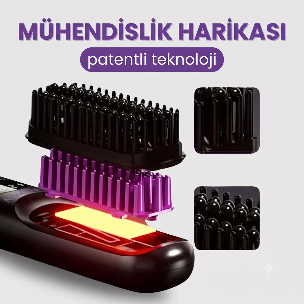 BRUSHLIX Kablosuz Şarjlı Saç Düzleştirici